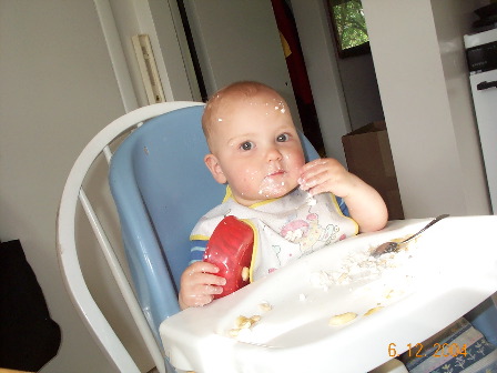 Feeding herself