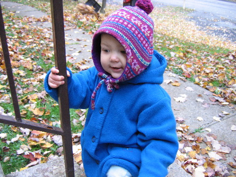 Charlotte enjoying fall