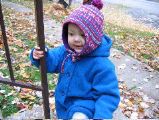 Charlotte enjoying fall