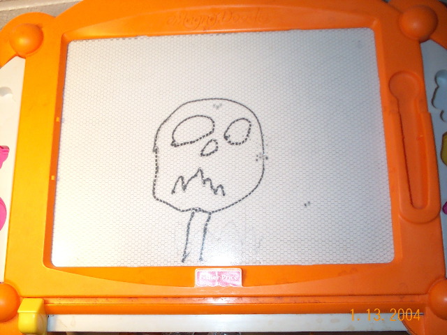 "Mommy, I drew a FRUSTRATED face."