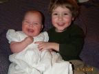 Just try getting two kids to smile at once!