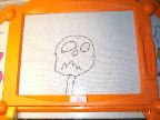 "Mommy, I drew a FRUSTRATED face."