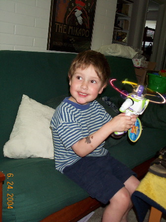 Will with his new toy